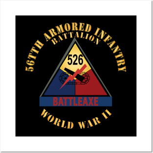 526th Armored Infantry Battalion - BATTLEAXE - SSI - WWII X 300 Posters and Art